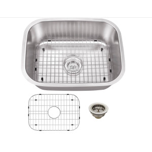 Cahaba CA122SB24 18 Gauge S. Steel Single Kitchen Sink With Drain Assembly