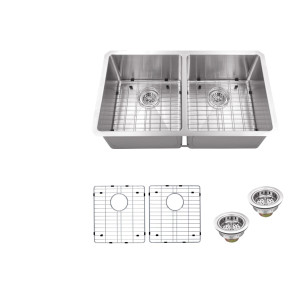 Cahaba CA221132 16 Gauge S. Steel KitchenSink w Grid Set & Drain Assemblies
