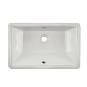 Cahaba CA425T18 Biscuit Or White Glazed Porcelain Bathroom Sink