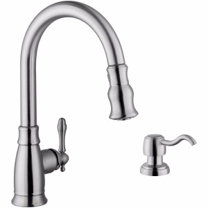 Cahaba CA6111SS Single Lever Handle Pull Down Faucet with Soap Dispenser
