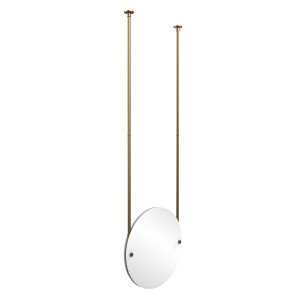 Allied Brass CH-90-BBR Round Ceiling-hung Mirror in Brushed Bronze