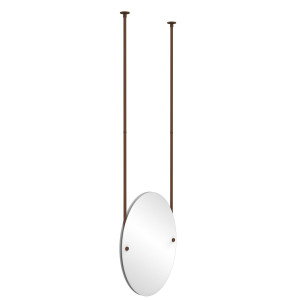 Allied Brass CH-91-ABZ Oval Frameless Ceiling-hung Mirror in Antique Bronze