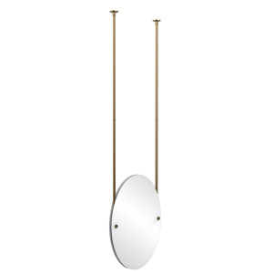 Allied Brass CH-91-BBR Oval Frameless Ceiling-hung Mirror in Brushed Bronze