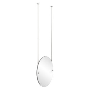 Allied Brass CH-91-PC Oval Frameless Ceiling-hung Mirror in Polished Chrome