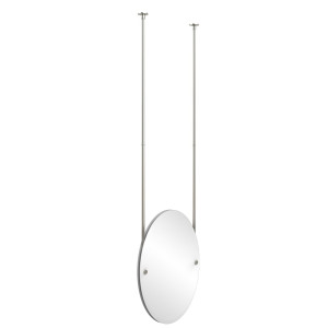 Allied Brass CH-91-PNI Frameless Ceiling-hung Mirror in Polished Nickel
