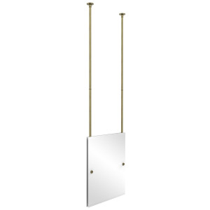 Allied Brass CH-92-ABR Rectangle Ceiling-hung Mirror in Antique Brass