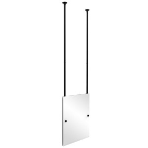 Allied Brass CH-92-BKM Rectangle Ceiling-hung Mirror in Matte Black