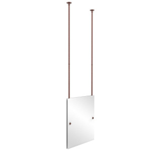 Allied Brass CH-92-CA Rectangle Ceiling-hung Mirror in Antique Copper