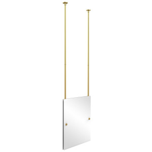Allied Brass CH-92-PB Rectangle Ceiling-hung Mirror in Polished Brass
