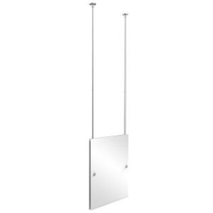 Allied Brass CH-92-PC Rectangle Ceiling-hung Mirror in Polished Chrome