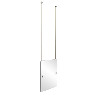 Allied Brass CH-92-PEW Rectangle Ceiling-hung Mirror in Antique Pewter