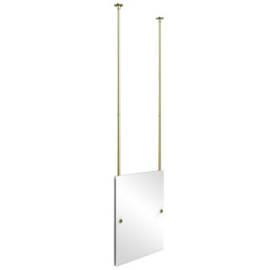 Allied Brass CH-92-SBR Rectangle Ceiling-hung Mirror in Satin Brass