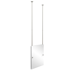 Allied Brass CH-92-SN Rectangle Ceiling-hung Mirror in Satin Nickel