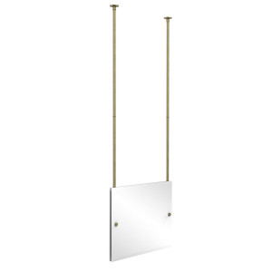 Allied Brass CH-93-ABR Rectangle Ceiling-hung Mirror in Antique Brass
