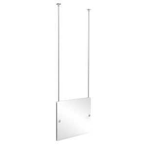 Allied Brass CH-93-PC Rectangle Ceiling-hung Mirror in Polished Chrome