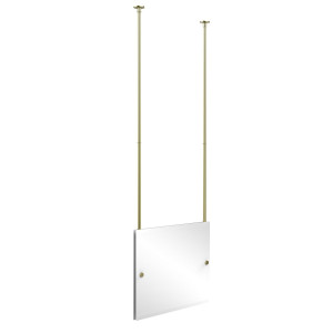 Allied Brass CH-93-SBR Rectangle Ceiling-hung Mirror in Satin Brass