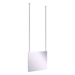 Allied Brass CH-93-SCH Rectangle Ceiling-hung Mirror in Satin Chrome