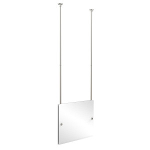 Allied Brass CH-93-SN Rectangle Ceiling-hung Mirror in Satin Nickel