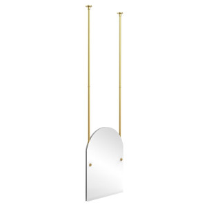 Allied Brass CH-94-PB Arched Top Ceiling-hung Mirror in Polished Brass