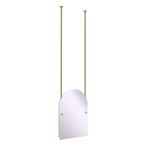 Allied Brass CH-94-SBR Arched Top Ceiling-hung Mirror in Satin Brass