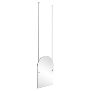 Allied Brass CH-94-SCH Arched Top Ceiling-hung Mirror in Satin Chrome