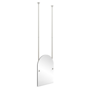 Allied Brass CH-94-SN Arched Top Ceiling-hung Mirror in Satin Nickel