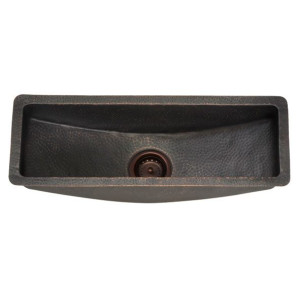 Lenova CK202 Trough Copper Rectangle Sink 14 Gauge Undermount/Top Mount