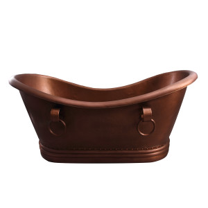 Barclay Baylis COTDSN66S-AC 66 Inch Copper Double Slipper Tub 