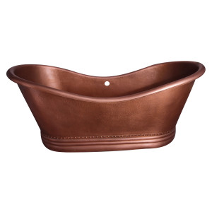 Barclay Amara COTDSN72P-AC 72 Inch Copper Double Slipper Bathtub