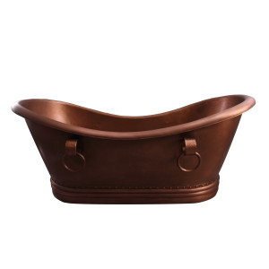Barclay Bolero COTDSN72S-AC 72 Inch Copper Double Slipper Tub 