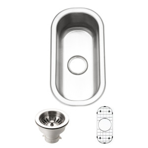 Houzer CS-1105-C Club 10 x 18 Stainless Steel Undermount Bar/Prep Sink