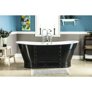 Barclay Fernando CTBATN67MS-WH 67 Inch Cast Iron Double Bathtub