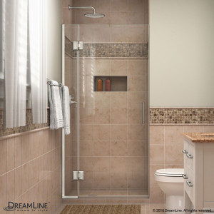 DreamLine D12972 Unidoor-X 35 in. W x 72 in. H Hinged Shower Door