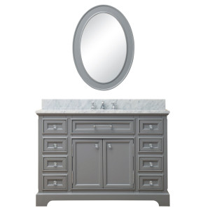 Water Creation Derby48GB Cashmere Grey Single Sink Bath Vanity with Mirror