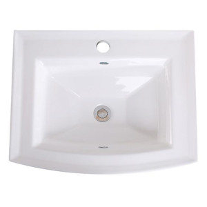 Nantucket Sinks DI-2320-R1 23 Inch Rectangular Drop-In Ceramic Vanity Sink