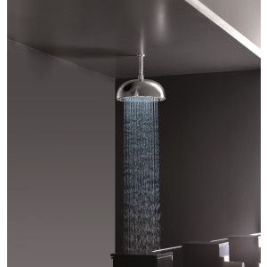 Aquatica DYN-MCRD-300 Dynamo Shower Head In Chrome With Seven colours LED Light