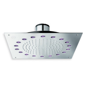 Aquatica DYN-MCSQ-340 Dynamo Built-In Shower Head With 7 LED In Chrome