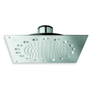 Aquatica DYN-WCSQ-340 Built-In Shower Head In Chrome With LED Lights