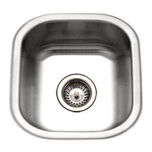 Houzer MS-1708-1 Club Series Undermount Stainless Square Bowl Bar/Prep Sink