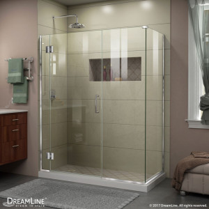 DreamLine E1292230 Unidoor-X 57 in. W x 30.375 in. D Hinged Shower Enclosure