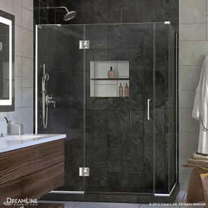 DreamLine E32806530L Unidoor-X Hinged Shower Enclosure With Left-wall Bracket