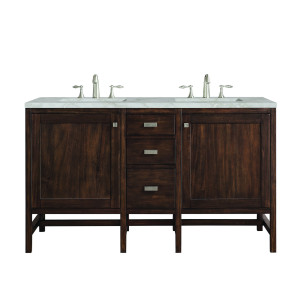 James Martin E444-V60D-MCA-3VSL Vanity Mid-Century Acacia w/ Victorian Silver To