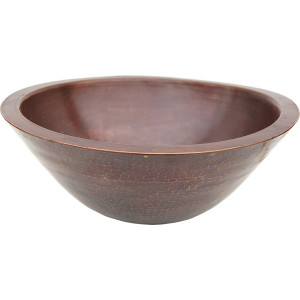 Eden Bath EB_C005AD Antique Dark Double Wall Copper Sink with Hammered Exterior