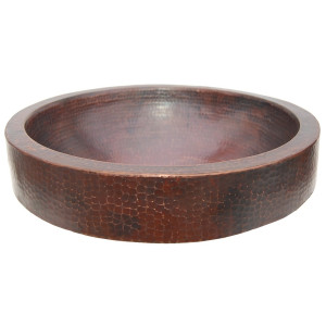 Eden Bath EB_C009AD Semi Recessed Antique Dark Copper Sink with Apron