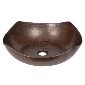 Eden Bath EB_C011AD Arched Edges Copper Vessel Sink - Antique Dark Copper