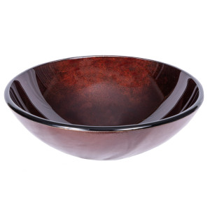 Eden Bath EB_GS09 Red Copper Reflections Bathroom Glass Vessel Sink