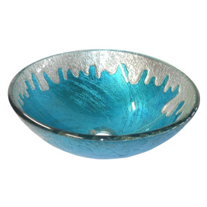 Eden Bath EB_GS33 Bathroom Blue Ice Tempered Glass Vessel Sink
