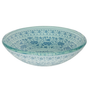 Eden Bath EB_GS45 Ming Dynasty Glass Vessel Sink In Blue