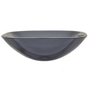 Eden Bath EB_GS58 Square Glass Vessel Sink in Onyx Black with Rounded Corners