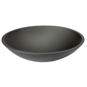 Eden Bath EB_GS66 Matte Black Oval Glass Vessel Sink
